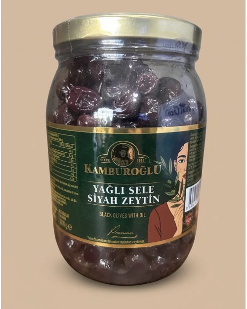 Yağlı Sele Siyah Zeytin 1000gr
